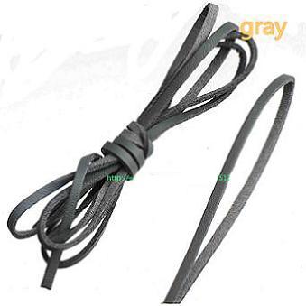 Gray Cords 3mm Flat Narrow Leather Single Velvet Pu Imitate DIY Easter Key Chains Necklaces Bracelets Necklaces Making Jewelry Fittings 30m