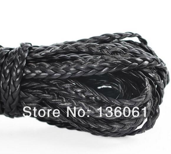 100Yards Brown Black Leatheroid Braided Cords Necklace Bracelet Jewelry Fashion Craft Cord DIY Handmade Accessories Gifts