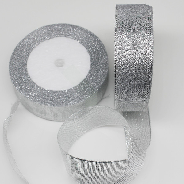 wholesale rolls glitter gold silver polyester satin ribbon 3MM 6MM 10MM 12MM 15MM 20MM 25MM 40MM 50MM