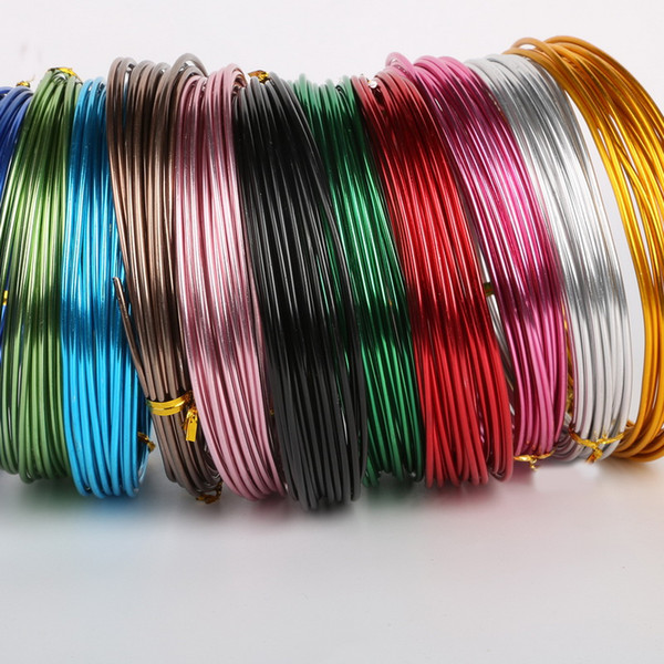 Multicolor 5m/roll 1.5mm Diameter colored aluminum wire for Jewelry Making DIY Metal Crafts