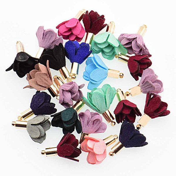 2018 Wholesale 10pcs/lot 30mm Mixed Tassels Suede Tassels for diy Cute Gifts Supplies bracelet necklace earring Mobliephone Findings&