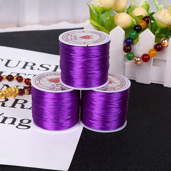 purple violet 60m meters multi-color strong stretchable elastic bead line / rope / chain / line DIY bracelet jewelry production