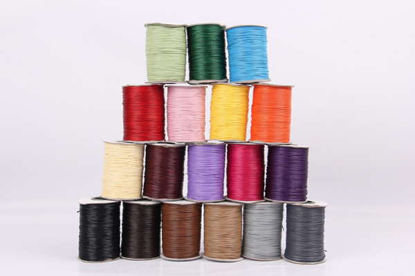 1mm 200Yards high quality Waxed Cotton Cords For Wax Jewelry Making DIY Bead String Bracelet Sewing Leather Necklace