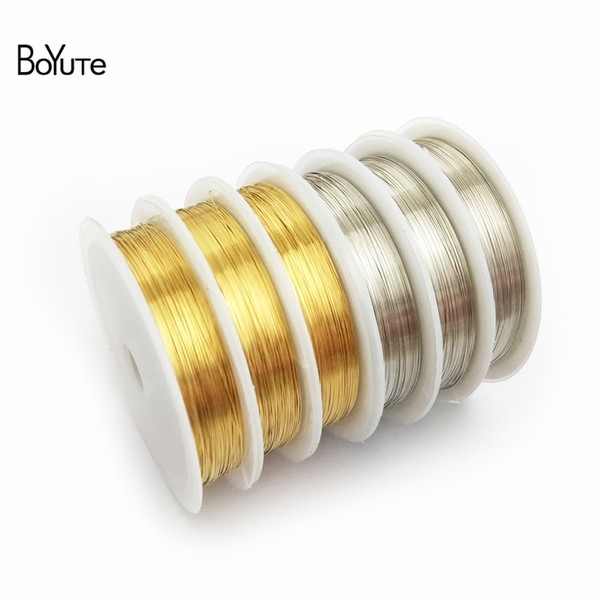 BoYuTe 1 Roll 0.3/0.4/0.5/0.6/0.8/1MM Diameter Metal Copper Wire Beading Wire Diy Jewelry Findings