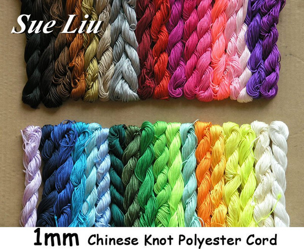 U Pick! 270yds (27yds x 10pcs) 1mm Chinese Knot Beading Polyester (similar but not nylon ) Cord NCP10, 270yds=250m=810ft