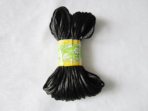 DIY Necklace's Cord and Clasp Black Satin String for Silicone Teething Necklace Jewels Safe Plastic Breakaway Clasps