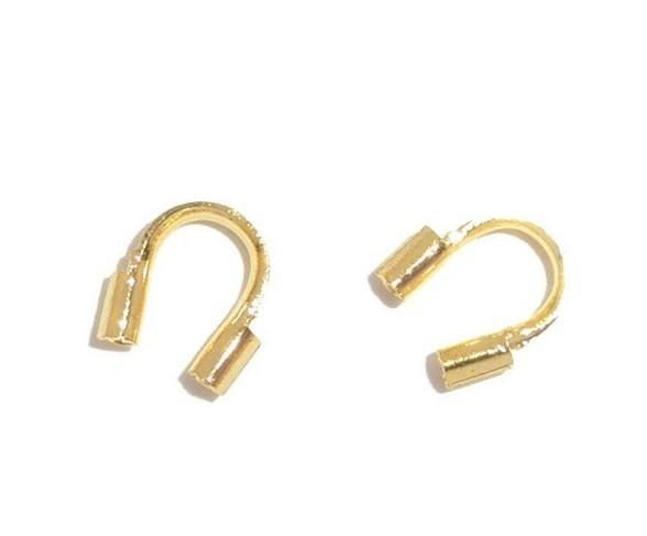 Jewelry clasp head connection gold plated copper u-shaped wire protector plait cycle