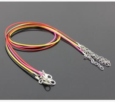 Leather cord for pendant leather necklace diy cord jewelry findings black red yellow cheapest wire 45+5cm 501