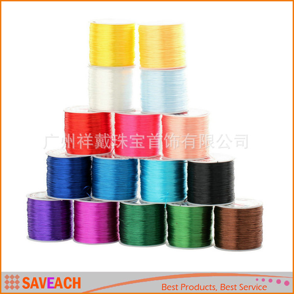 0.7mm Colorful Stretch Elastic Crystal Line Jewelry Making Beading Cord/String/Thread 1Roll x 60M 2015 New free shipping