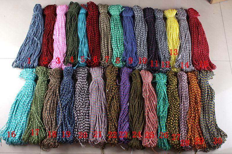 Paracord 550 Paracord Parachute Cord Lanyard Rope Mil Spec Type III 7 Strand 129 colors