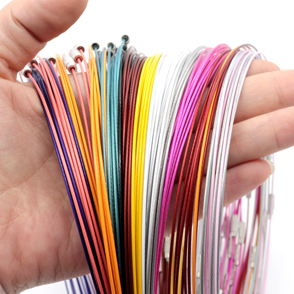 Wholesale 200pcs Stainless Steel Cable Memory Cord Wire 18inch For Fashion Jewelry Bracelet Bangle DIY Making Findings