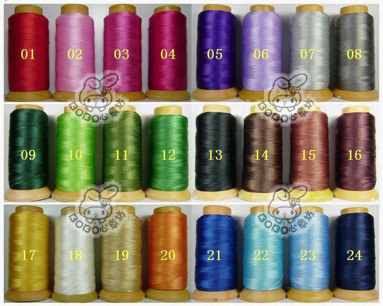 NO15 one roll 1.2mm folded yarns DIY jewelry findings Nylon Beading Thread Cord String 24 colors