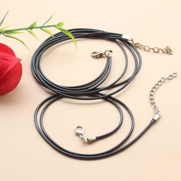 10 Pieces Jewelry Finding DIY Leather Cord Wire Necklace Pendant Cord for Jewelry Making Black