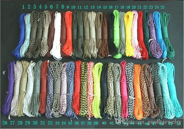 100FT 550 Paracord Parachute Cord Lanyard Mil Spec Type III 7 Strand Core 108 Colors