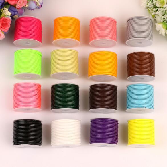 2mm round wax line environmental protection DIY wax line hand-woven rope wax line necklace rope 10 meters creative fashion simple