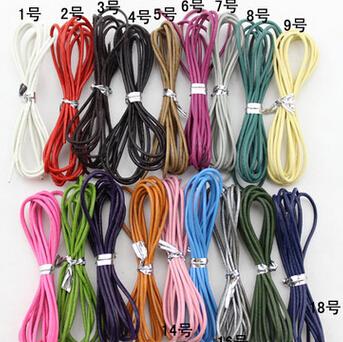 Wholesale-new hot 10meters/bag 1.5mm genuine round cow leather cord jewelry cord DIY accessories F593