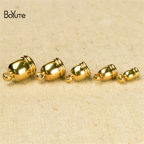 BoYuTe 100Pcs 9 Sizes HOT Sale Metal Brass Tassel End Clasp Connector Fashion Diy Jewelry Accessories