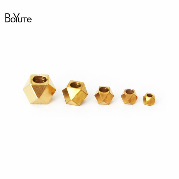 BoYuTe 100Pcs HOT sale Metal Brass 2MM-2.5MM-3MM-4MM-5MM Princess-cut Square Spacer Beads Fashion DIY Jewelry Making