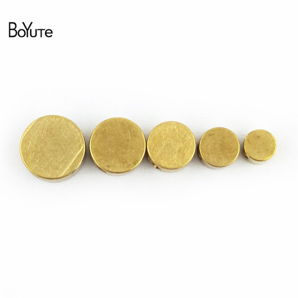 BoYuTe 100 Pcs Round 4-5-6-7-8 MM Metal Brass Beads Diy Hand Made Spacer Beads Jewelry Making