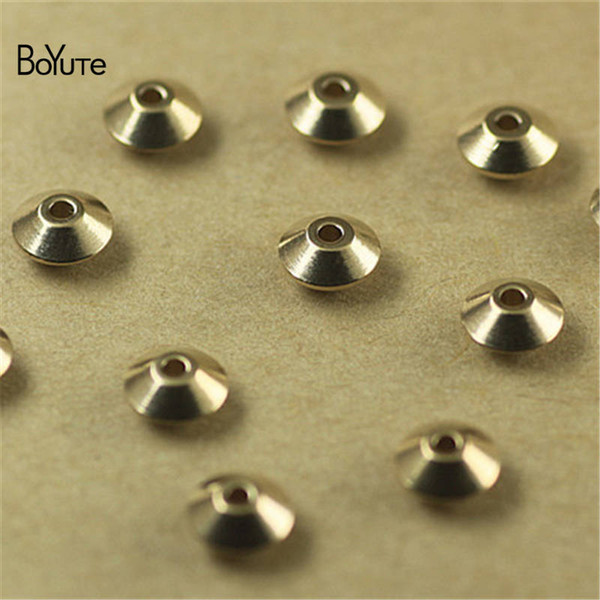 BoYuTe (500 Pieces/Lot) Wholesale Metal Brass 6*3MM Hot sale Fashion Beads Diy Spacer Beads Jewelry Making