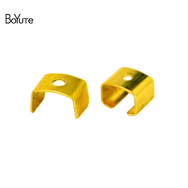 BoYuTe 500Pcs HOT sale Metal Raw Brass C Shaped Jewelry Findings Clasps Diy Jewelry Accessories Parts