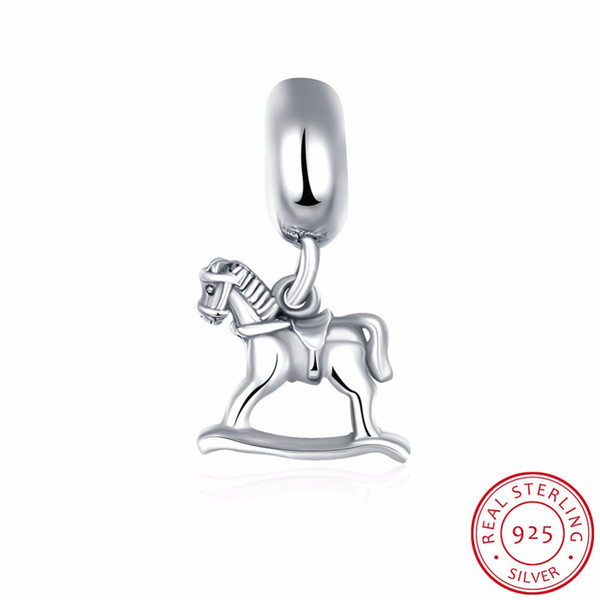 Standard 925 Sterling Silver Jewelry 925 Sterling Silver Pendant Bracelet White Horse Accessories DIY Jewelry Accessories