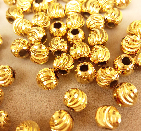 50 PCS Permanent Non-fading Sand Gold Bead Jewelry Hanging Accessories Can Be Used for DIY Hand Bead Necklace Bracelet