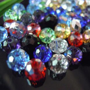 Mixed Colors 4*6mm 50pcs Rondelle Austria faceted Crystal Glass Beads Loose Spacer Round Beads for Jewelry Making