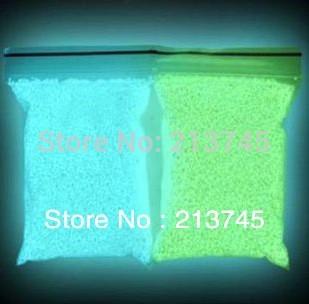 Free shipping!!! 100gram/lot green/blue color Glow at night Fairy tiny rock Dust LUMINOUS sand for galss vail bottle