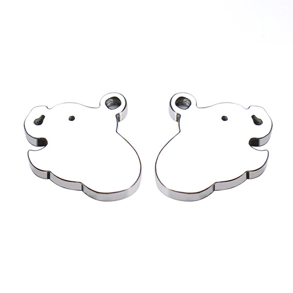 30pcs stainless steel pendant lovely pig accessories necklace pendant 9mm*10mm