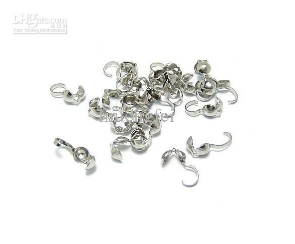 Imitation Rhodium Plated Charlotte End Crimp Bead 500pcs