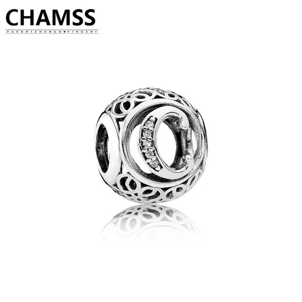 CHAMSS 2018 Newt 925 791847CZ Vintage C Openwork Charm Sterling Silve Bracelet Gifts Jewelry for Women