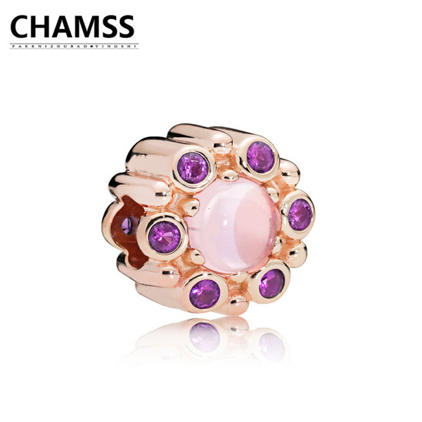 CHAMSS 2018 Newt 925 787658NPM ROSE HERALDIC RADIANCE CHARM Sterling Silve Bracelet Gifts Jewelry for Women