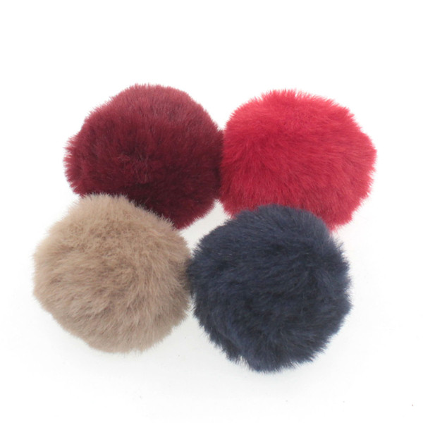 100PCS 40MM Faux Mink Ball Rabbit Fox Fur Ball for Jewelry Making Ring Earring Shoes Clothes DIY Jewelry Findings