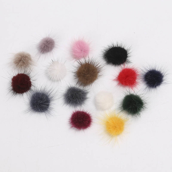 100pcs/lot 30MM Mink Fur Ball Fur Pompom DIY Jewelry Findings Mink Ball for Shoes Jewelry Cloth Decoration Making Handmade Craft