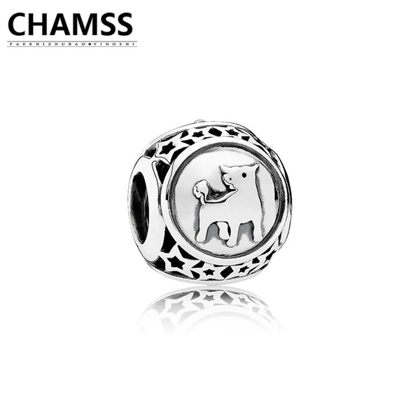 CHAMSS 2018 Newt 925 791937-1 Taurus Openwork Silver Charm Sterling Silve Bracelet Gifts Jewelry for Women