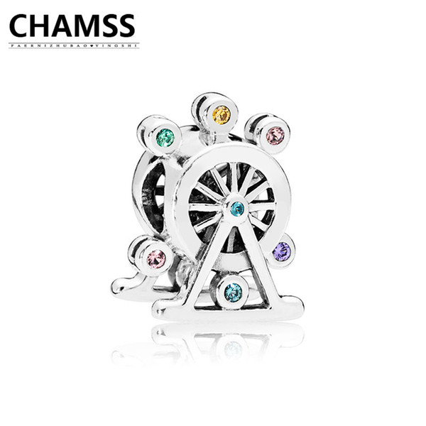 CHAMSS 2018 Newt 925 797199NLCMX-1 Ferris Wheel Charm, Multi-Colored Crystal Sterling Silve Bracelet Gifts Jewelry for Women