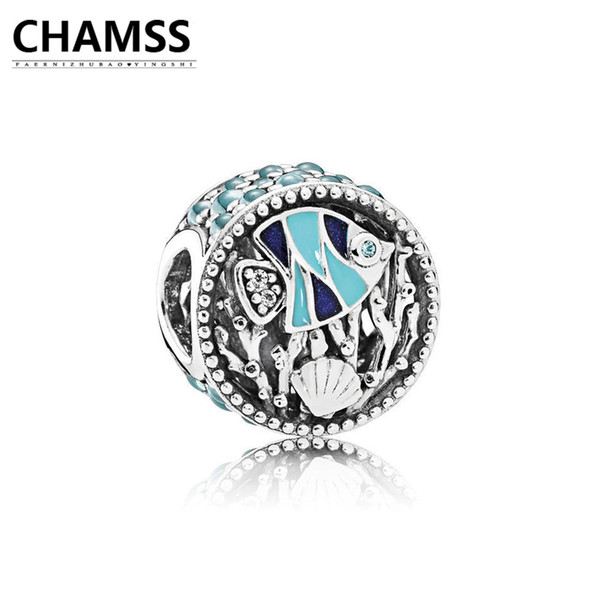 CHAMSS 2018 Newt 925 792075ENMX Ocean Life Charm Sterling Silve Bracelet Gifts Jewelry for Women