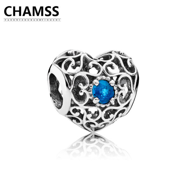 CHAMSS 2018 Newt 925 791784NLB DECEMBER SIGNATURE HEART BIRTHSTONE CHARM Sterling Silve Bracelet Gifts Jewelry for Women