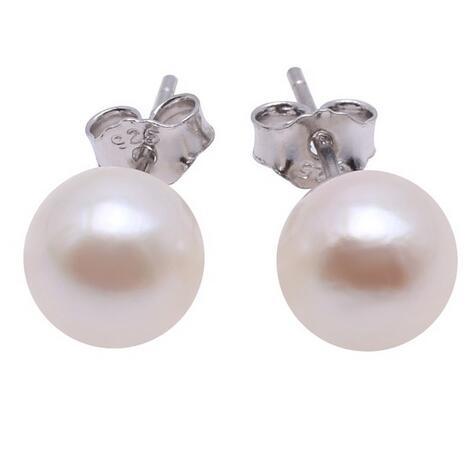 Akoya pearl earrings 6-7mm white Akoya, 925 sterling silver earrings women earrings women jewelry