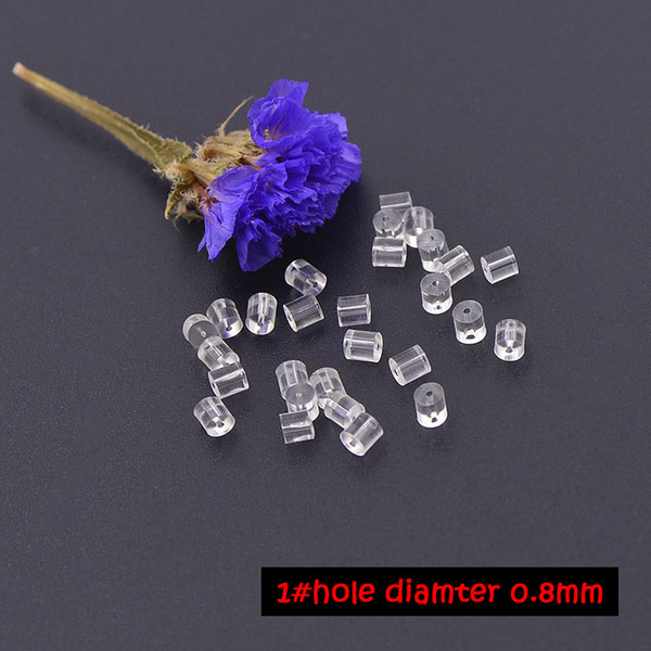 10000pcs/bag or set 3mm Earrings Back Stoppers ear Plugging Blocked Jewelry Making DIY Accessories white clear cylinder shaped plastic