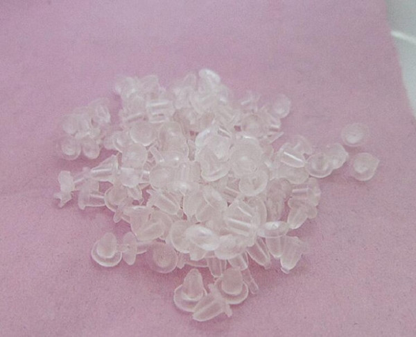 13000pcs/bag or set 4mm Earrings Back Stoppers ear Plugging Blocked Jewelry Making DIY Accessories plastic clear white small