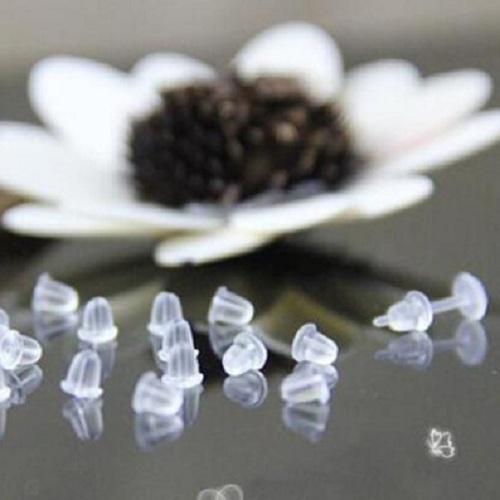 10000pcs/bag or set 4mm Earrings Back Stoppers ear Plugging Blocked Jewelry Making DIY Accessories plastic clear white