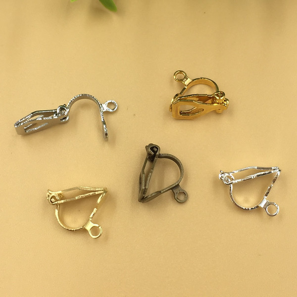 12mm Earrings hook base plate tray Back Stoppers clip Jewelry Making DIY Accessories slivery/golden/broze clasp ring