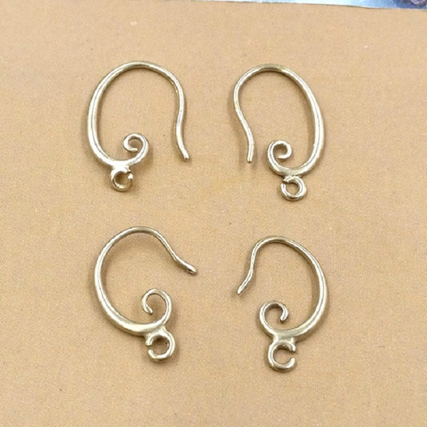 16*9/19*11mm Earrings hook base Back Stoppers clip Jewelry Making DIY Accessories slivery/golden/broze simple two ring design