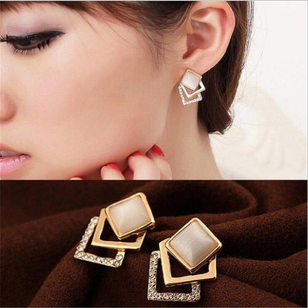 Bling Bling Three-layer stud Earrings Sweet and Cute Stud Star Style Crystal Rhinestone Stud Earrings For Women Gift E3260