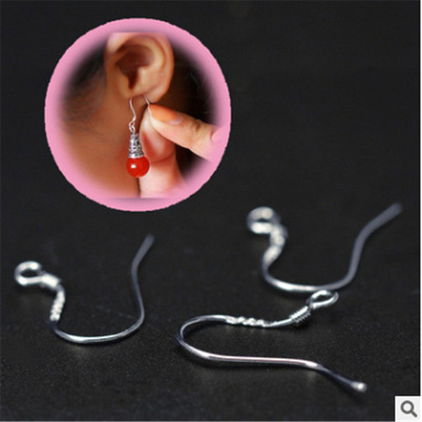 925 Sterling Silver Earring Hooks 16mm Ear Hooks For Jewelry Drop Earrings Findings And Components Diy Accessories 200pcs/lot GJ