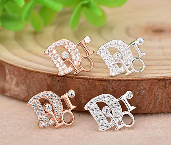 New Luxury Brand Designer Stud Earrings Letters Ear Stud Earring Jewelry Accessories for Women Wedding Gift Free Shipping 2163