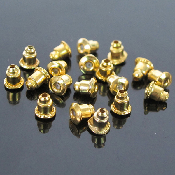 1000pcs/lot Gold Silver Plated Earring Backs Bullet Stoppers Earnuts Ear Plugs Alloy Findings Jewelry Accessories 2 Colors Wholesale Price