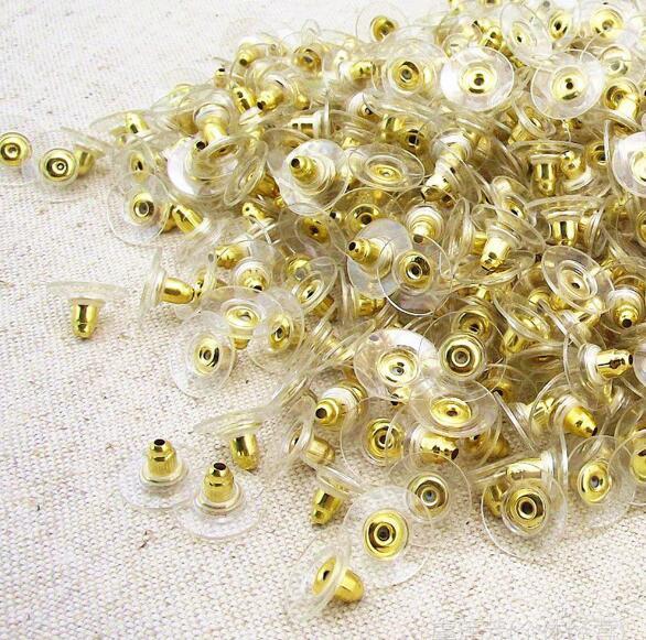 40pcs/Bag jewelry Accessories Alloy Earring Plugs Plastic Stud Ear Studs Jewelry Findings Components earring back for earring studs